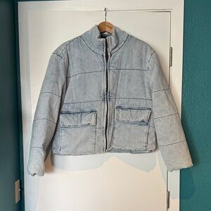Denim Puffer Jacket